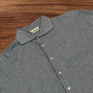 SUITSUPPLY Men's Houndstooth Egyptian Cotton Long Sleeve Dress Shirt 17/43